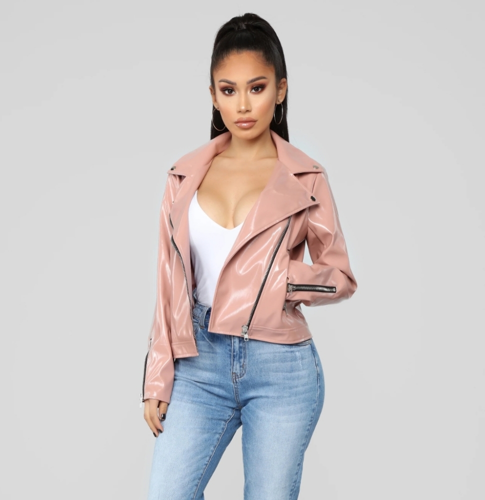 Fashion Nova Women's Ride or Die Moto Jacket Size XS